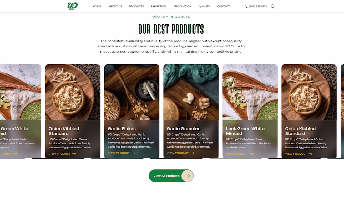 Cover image for UD Crops Website Development