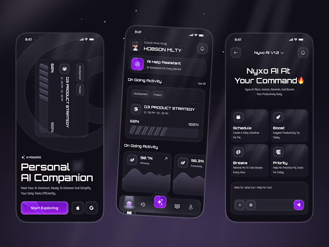 Cover image for Nyxo AI – Personal AI Companion Mobile App
