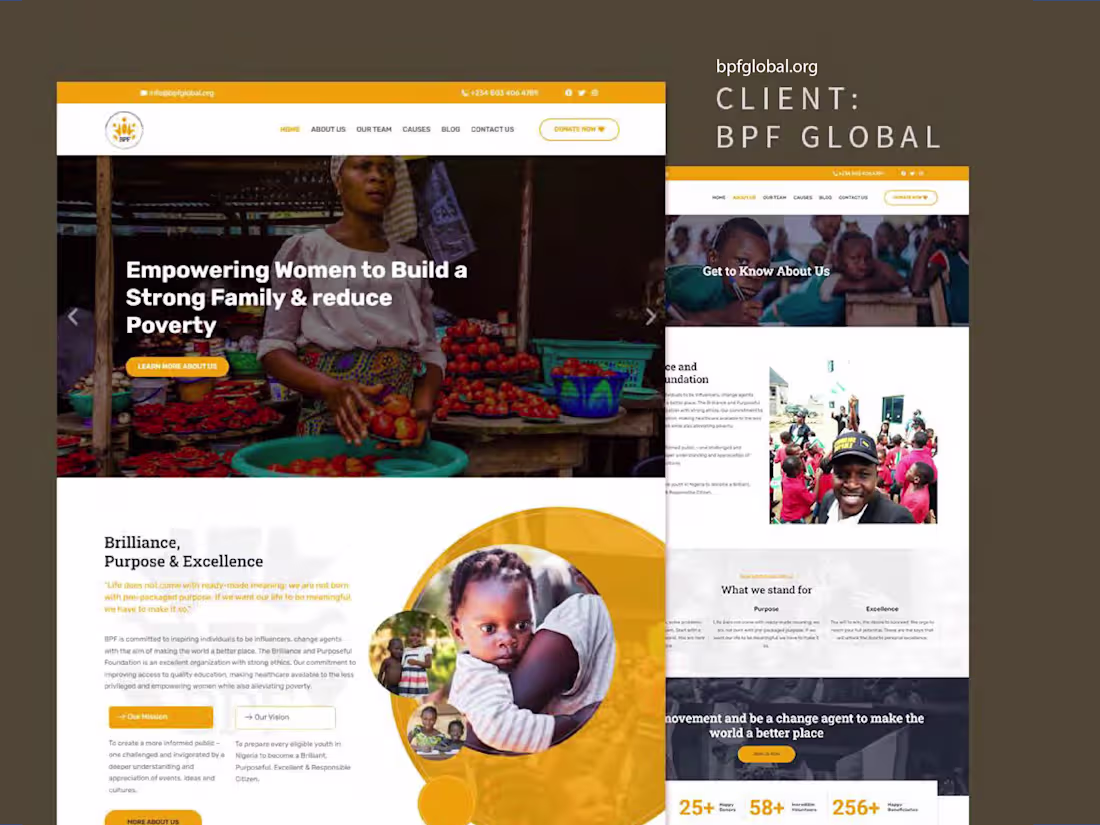 Cover image for UI and Website Design for Non-Profit