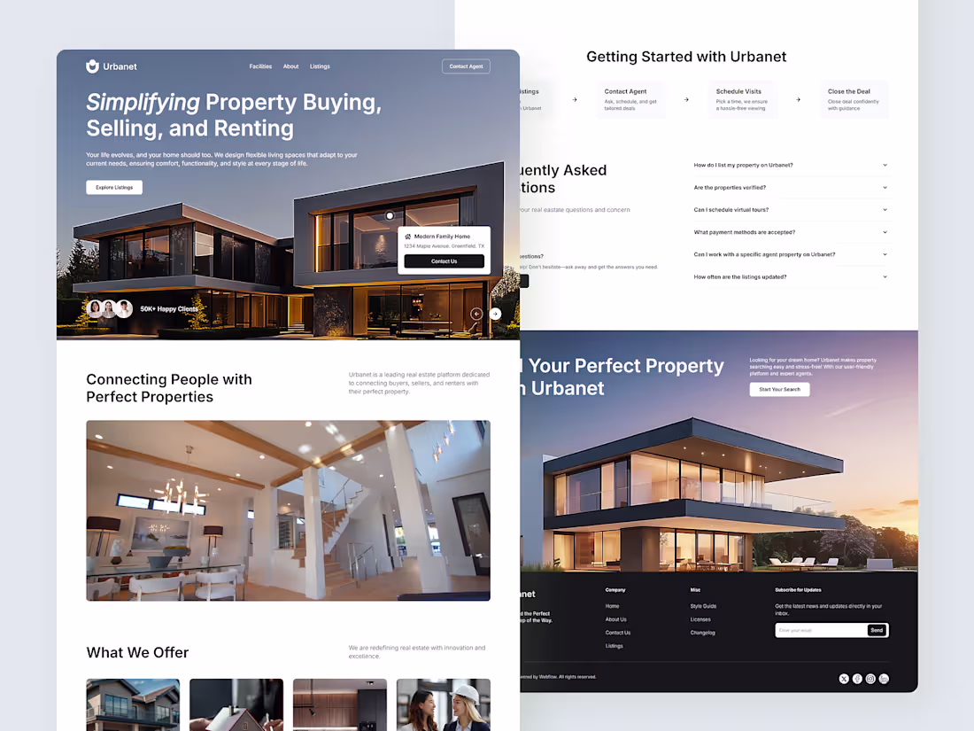 Cover image for Real Estate Website Design UI Figma & Webflow