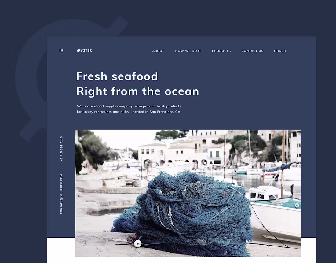 Cover image for Øyster - Seafood Supplier Company | Website Design