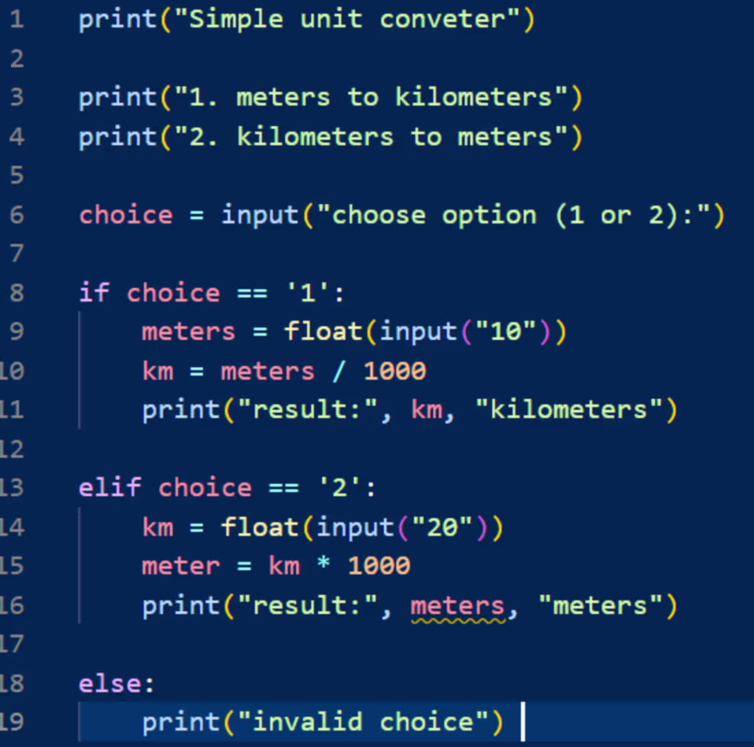 Cover image for Simple python coding unit conveter