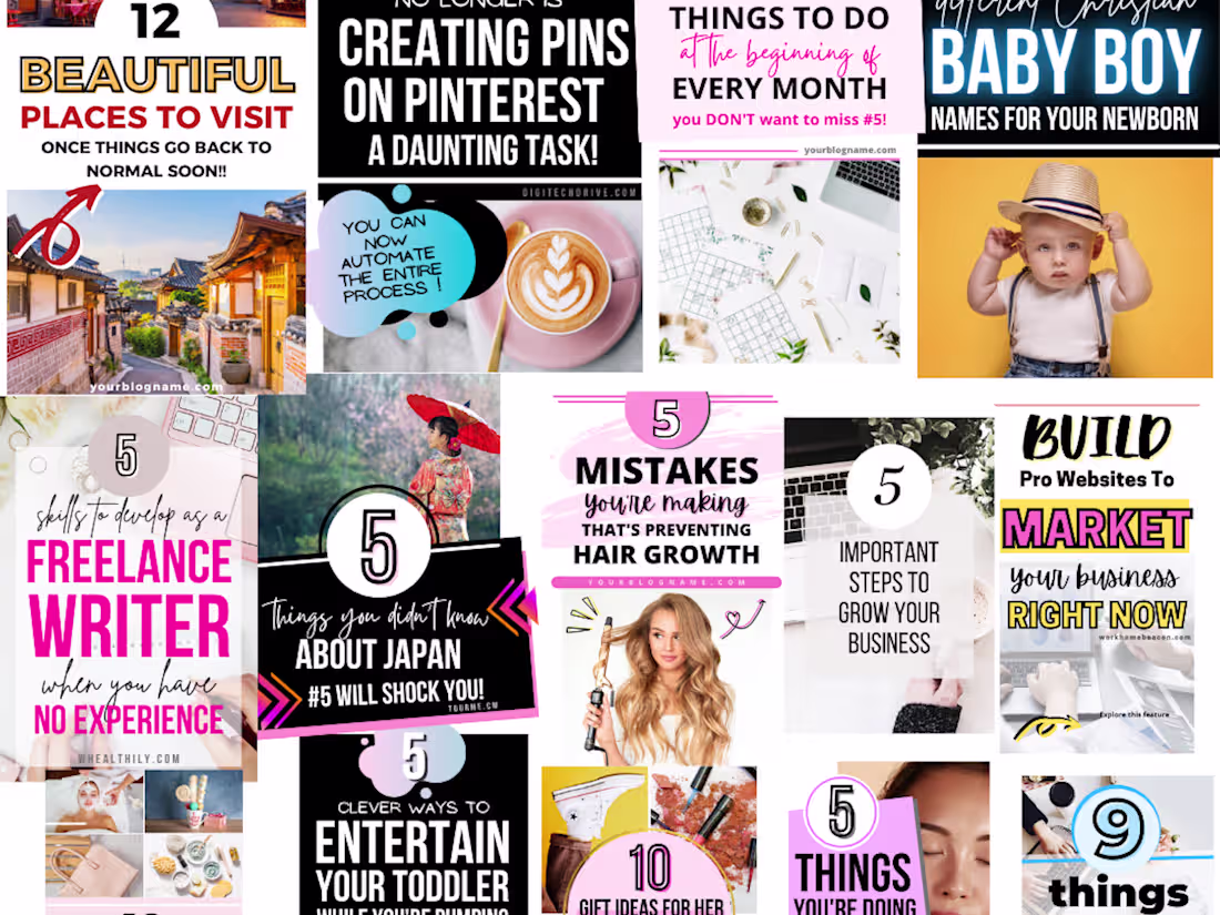 Cover image for Custom Pinterest pins for your product, blog or store