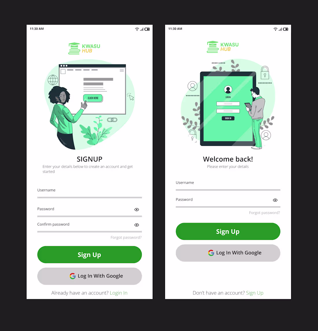 Cover image for Signup and Login page that I designed last year