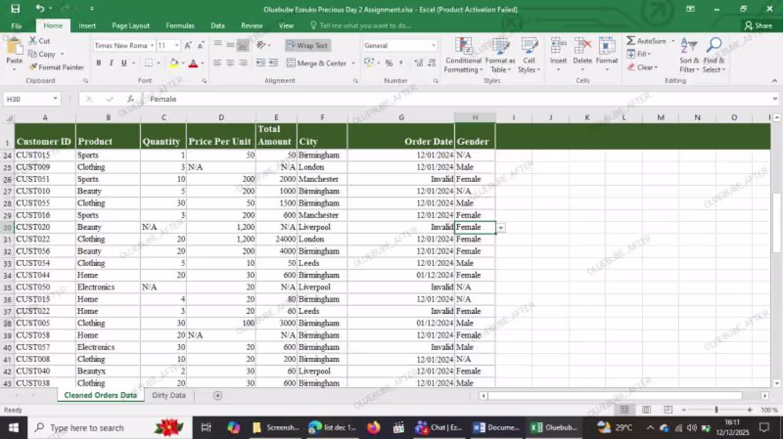 Cover image for Data Entry & Cleaning