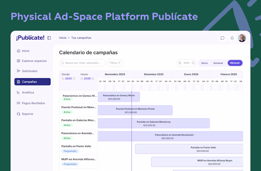 Cover image for Publícate is an outdoor advertising