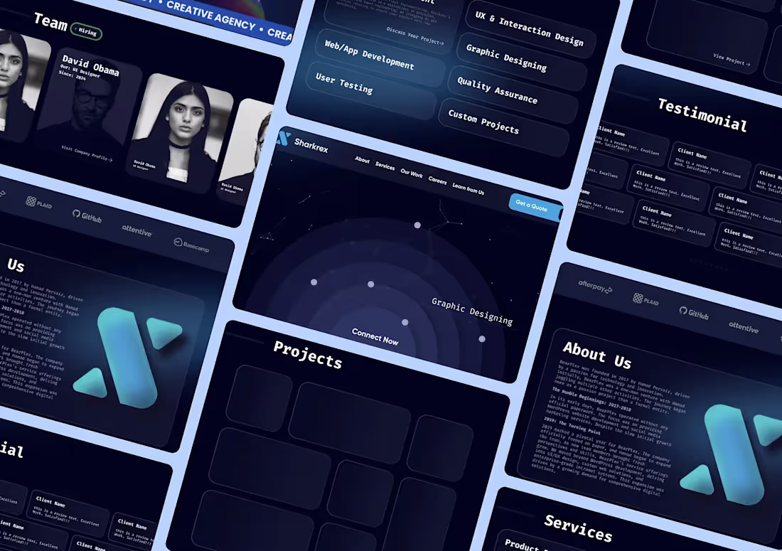 Cover image for Sharkrex Website and Logo Design