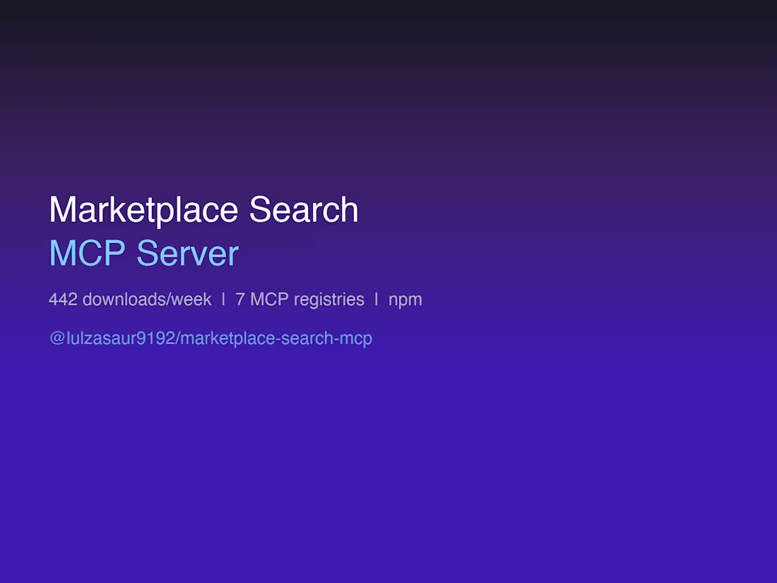 Cover image for Marketplace Search MCP Server