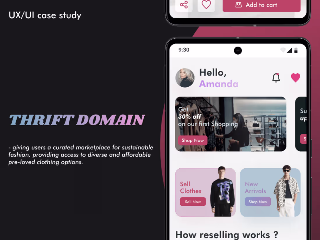 Cover image for Thrift Domain: Re clothing app