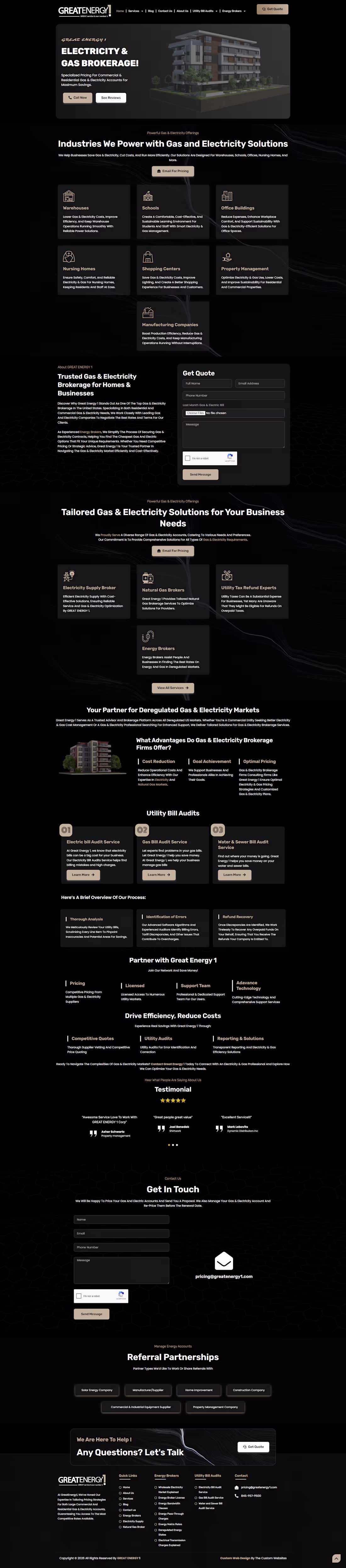 Cover image for WordPress Website for US Energy Brokerage | Fast & Secure