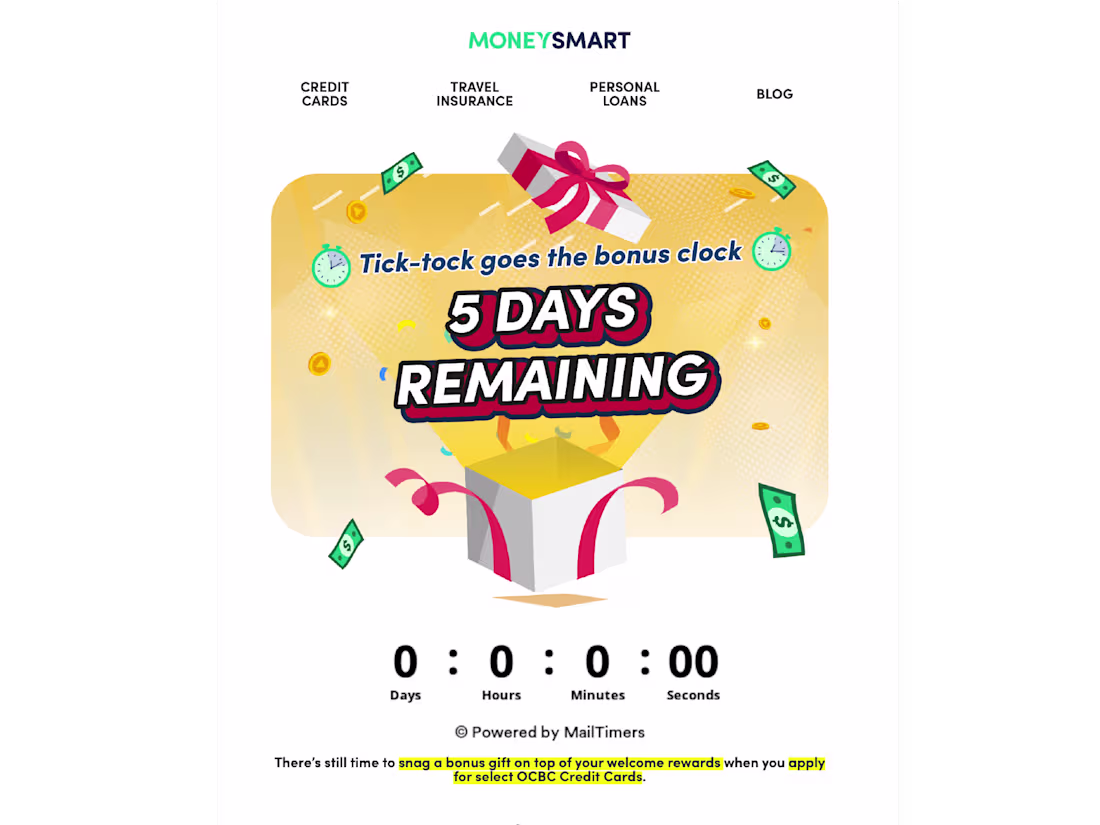 Cover image for MoneySmart x OCBC Credit Card EDM Campaign