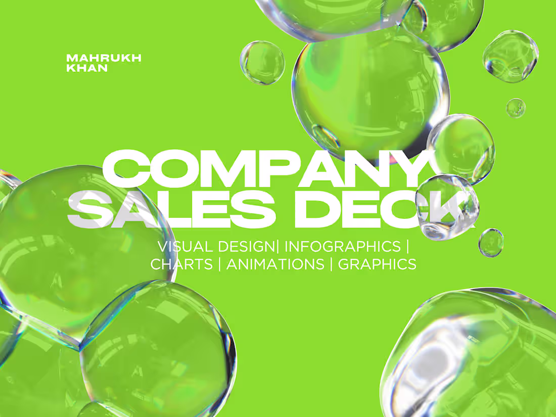 Cover image for Company Sales Deck Visual Design (Infographics/Charts/Graphics)