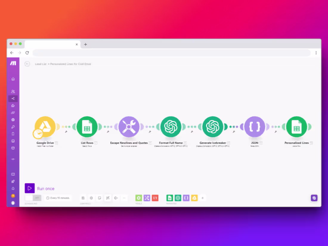 Cover image for Lead List -> Personalized Lines for Cold Email