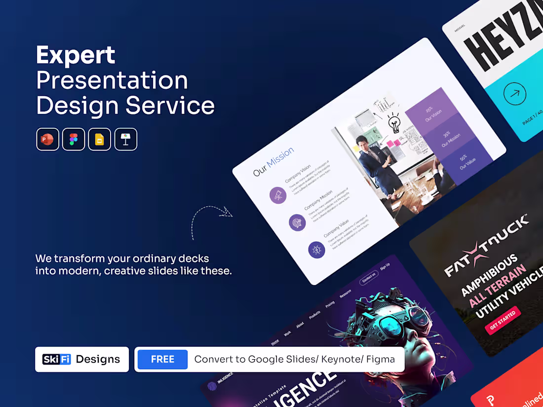 Cover image for I will design PowerPoint presentation slides with animation