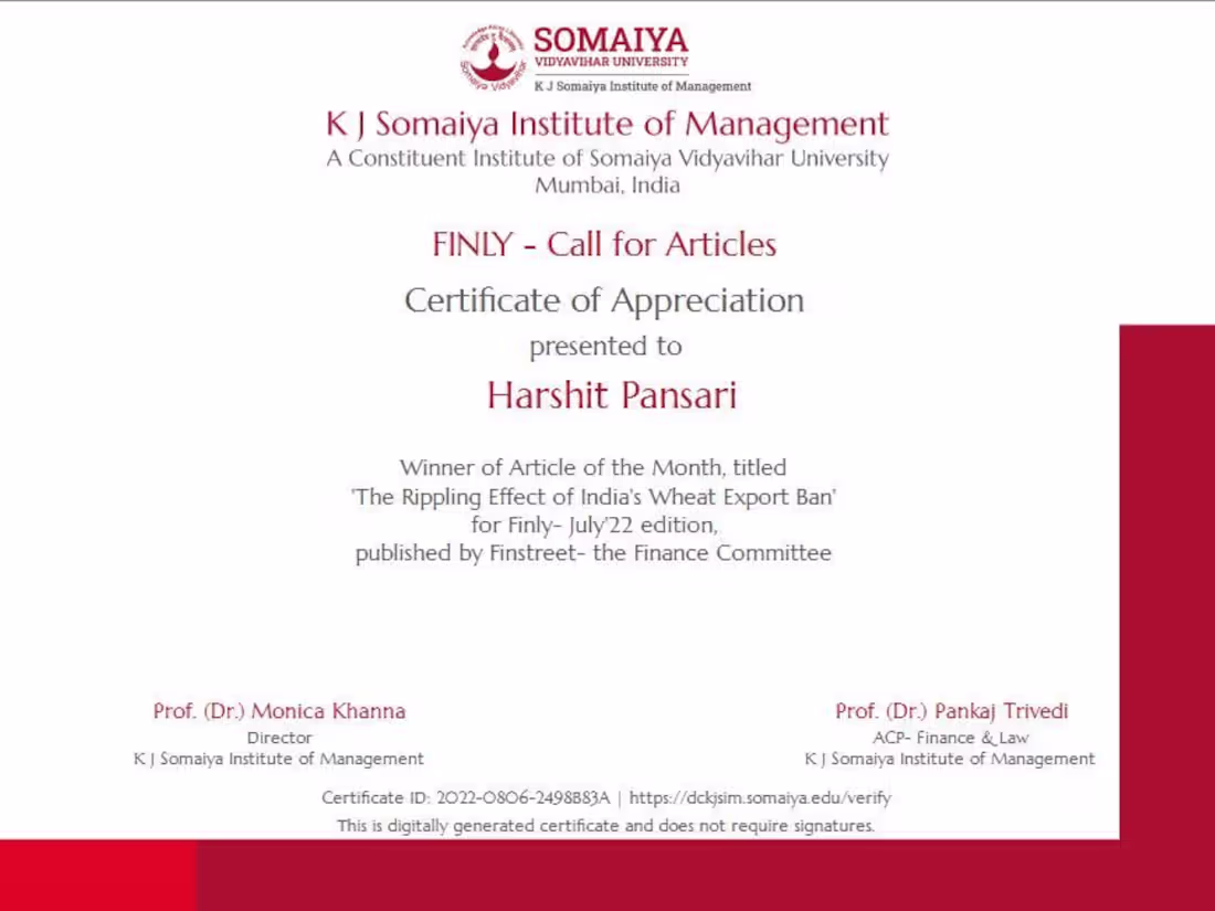 Cover image for The rippling effect of India's wheat export ban 
