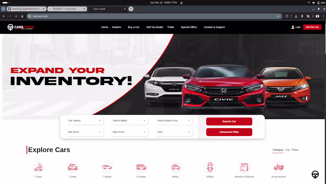 Cover image for At Carscrack Pvt Ltd, I