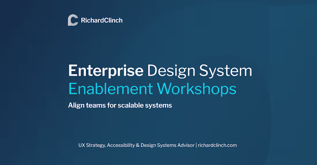 Cover image for 🎓 Enterprise Design System Enablement Workshops