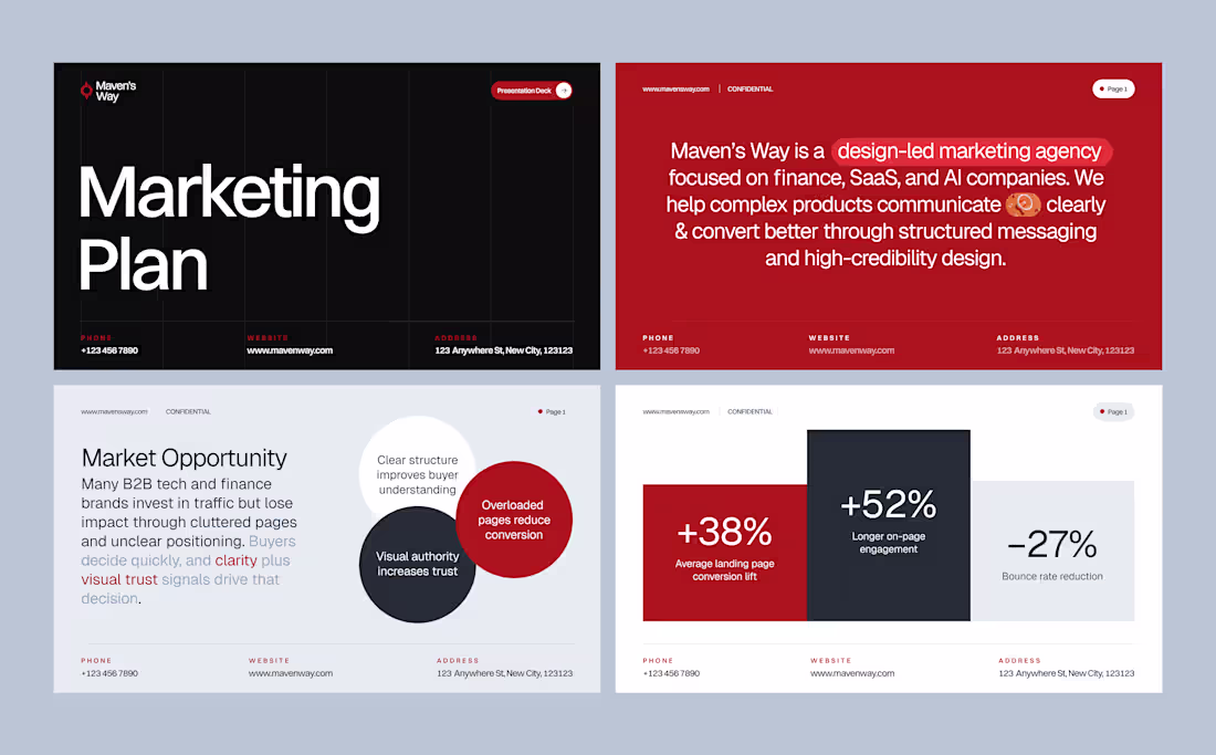 Cover image for Presentation design for a design