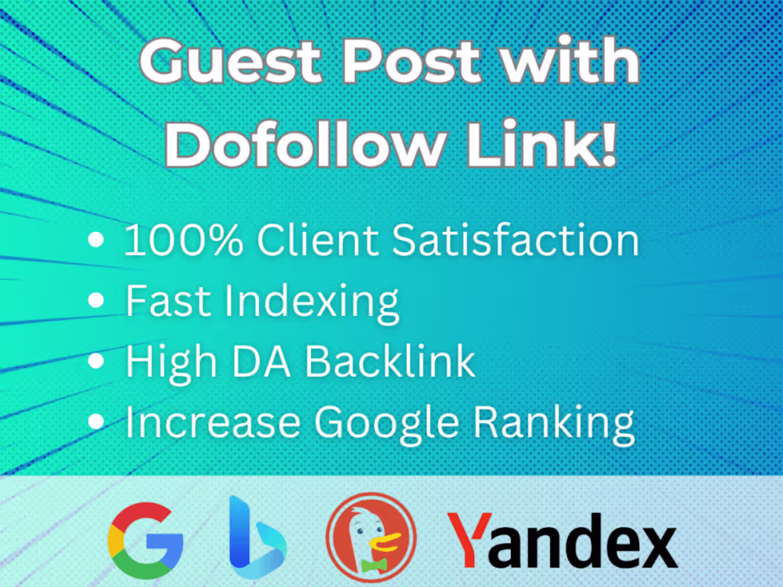 Cover image for SEO guest posts up to 30+ dofollow backlinks on high da pa sites
