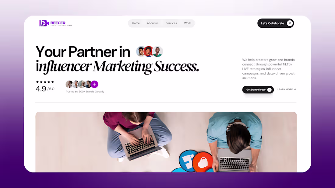 Cover image for New Project: Beecer – Social Media Marketing Agency Website ...