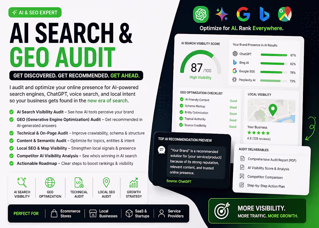 Cover image for AI Search & GEO Audit for Traffic & Visibility Growth