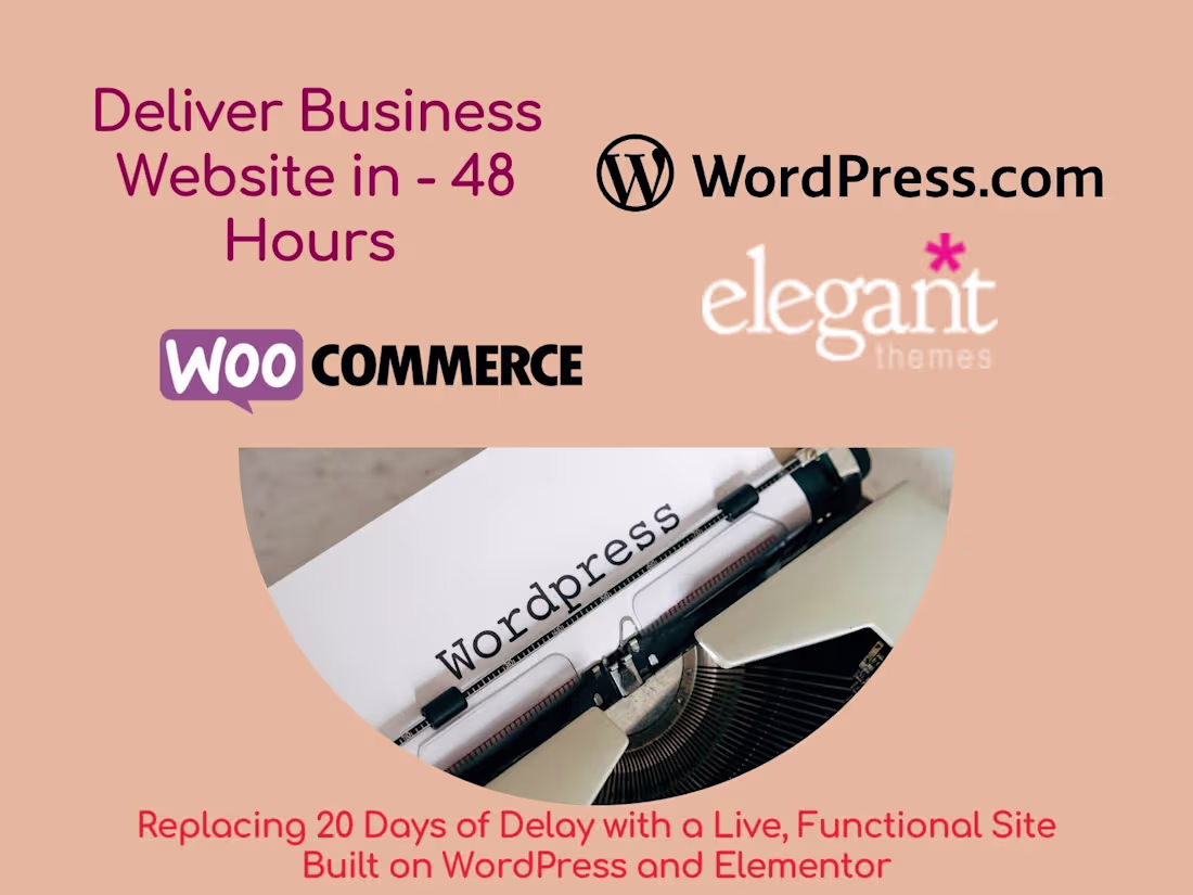Cover image for Delivered in 48 Hours- A Business Website Built from Scratch