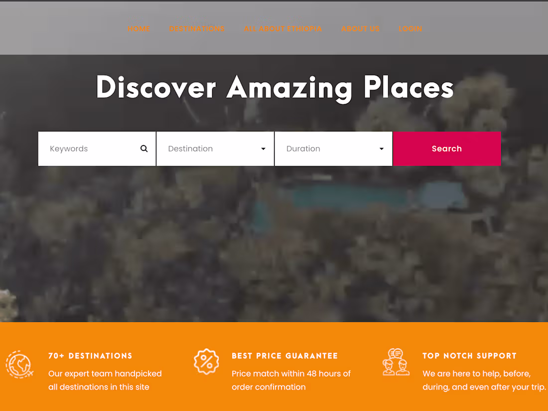 Cover image for Home - Discover a different world with Testimony tour and Travel