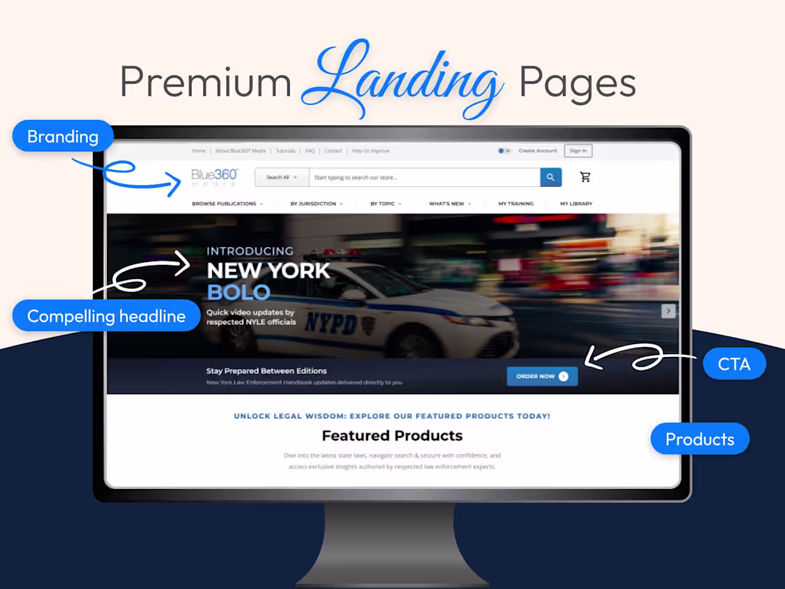 Cover image for Premium Quality Landing page, Website Design and Development