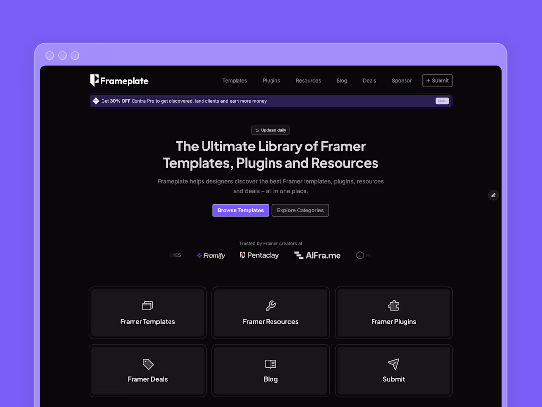 Cover image for Frameplate | Framer Website