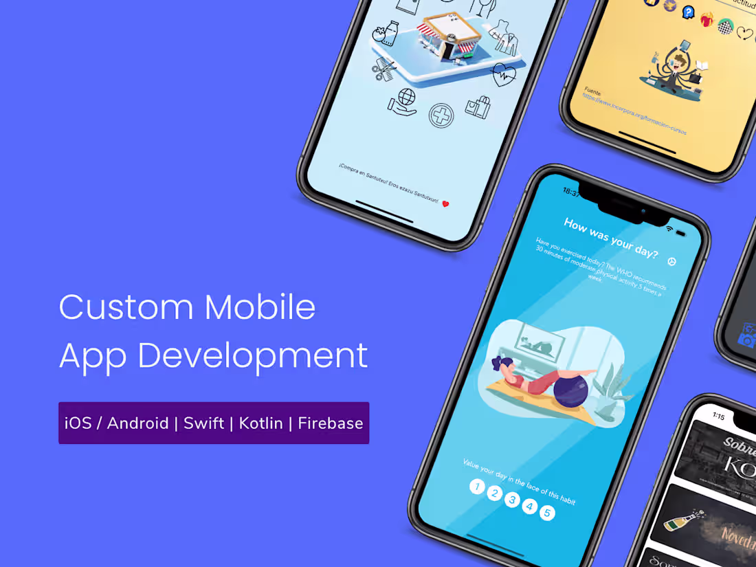 Cover image for I will develop a high-quality Android or iOS app (Swift/Kotlin)