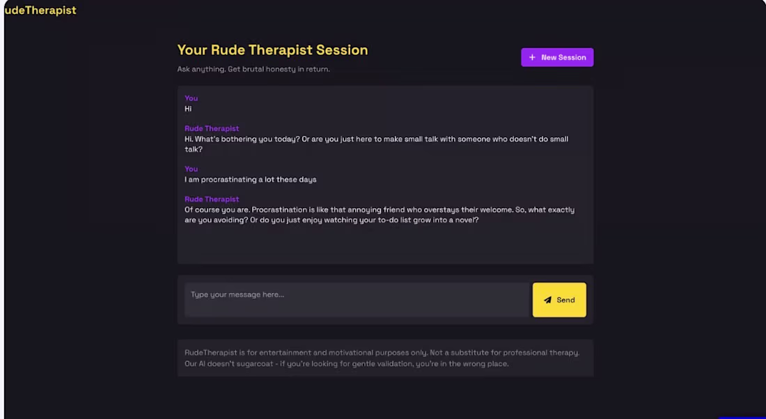Cover image for Rude Therapist is a bold,