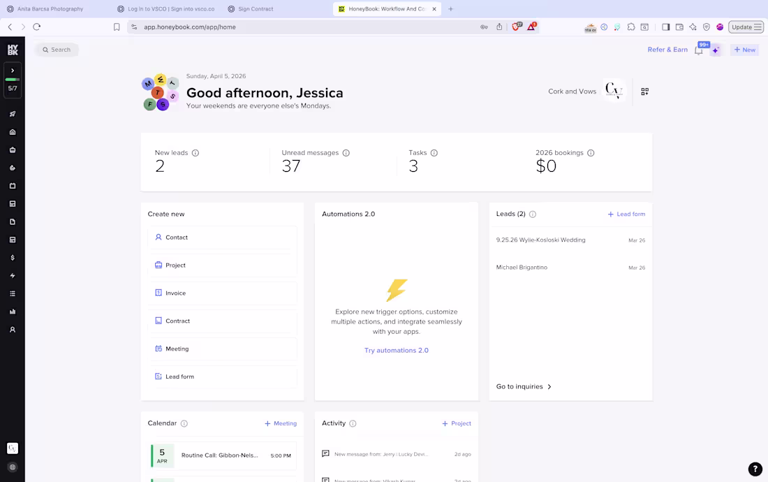 Cover image for Salon HoneyBook Setup & Automation
