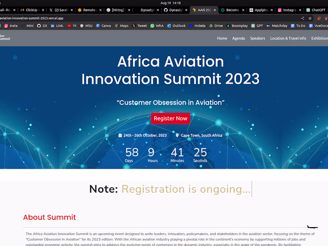 Cover image for GitHub - DynastyElvis/Africa-Aviation-Innovation-Summit-2023: T…