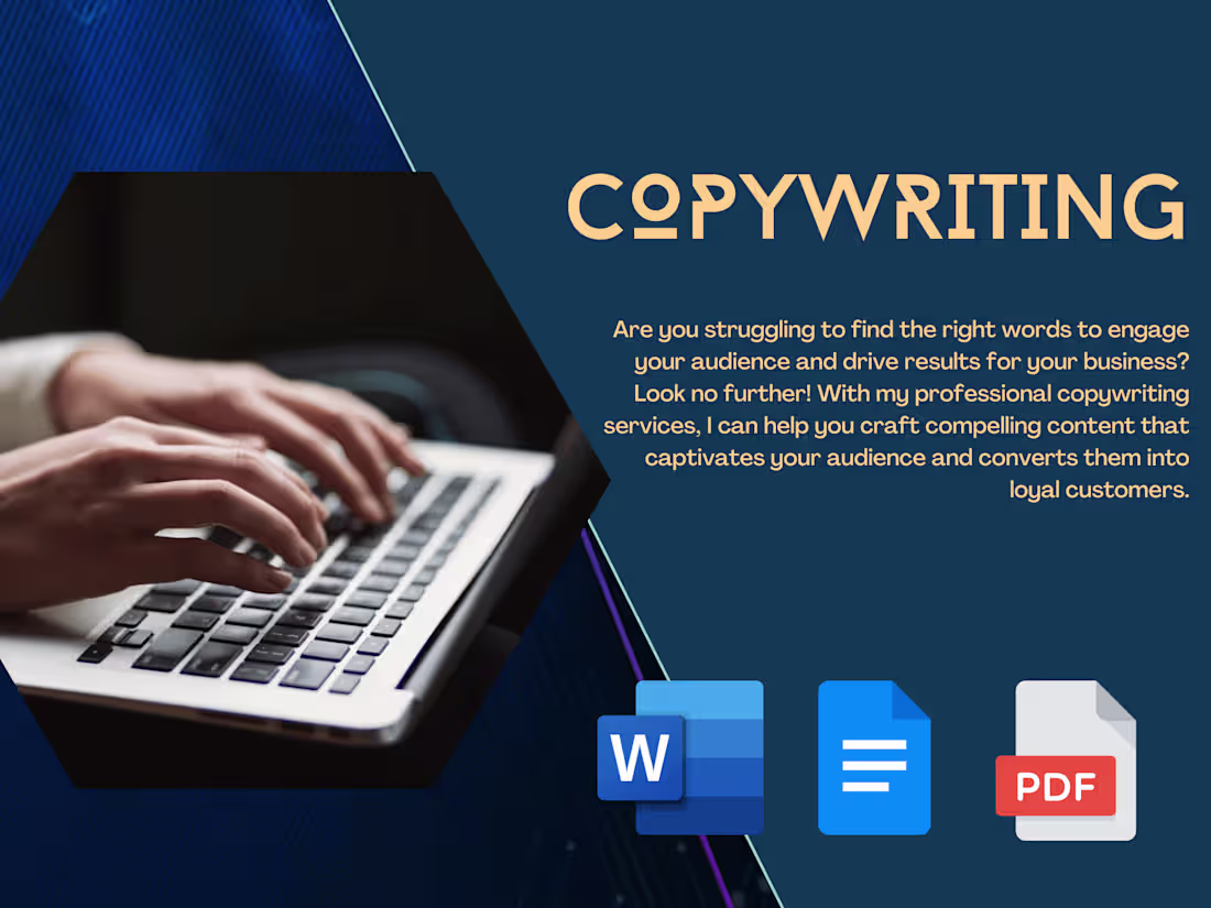 Cover image for Copywriting For Your Website or Blog