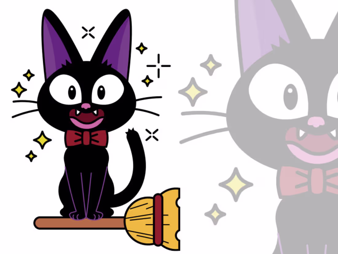 Cover image for How to draw Jiji the cat (Kiki's Delivery Service)