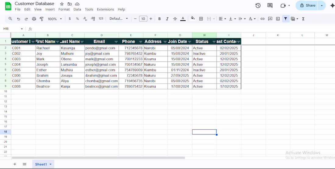 Cover image for This is a Customer Database