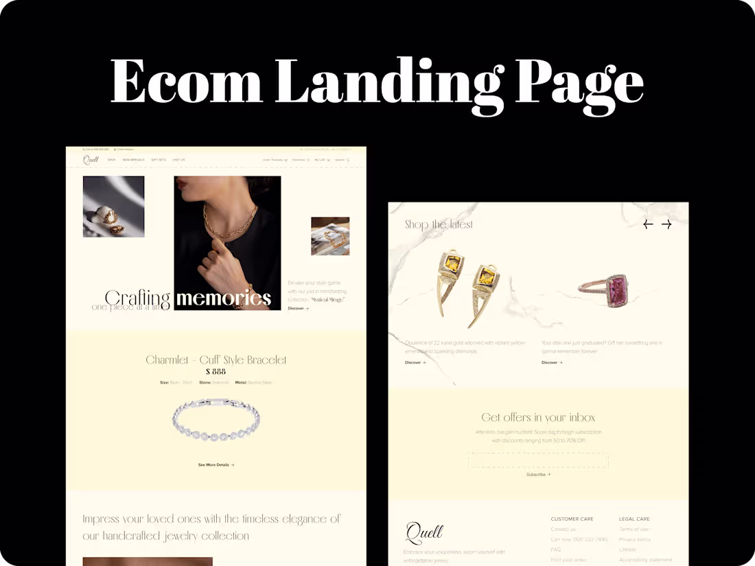Cover image for Modern Ecommerce Landing Page