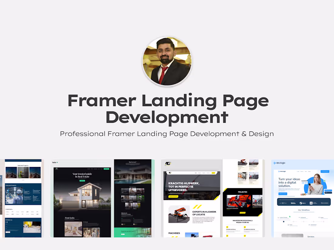Cover image for Professional Framer Landing Page Development & Design