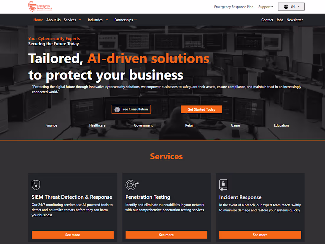 Cover image for Cyberware Global Defense