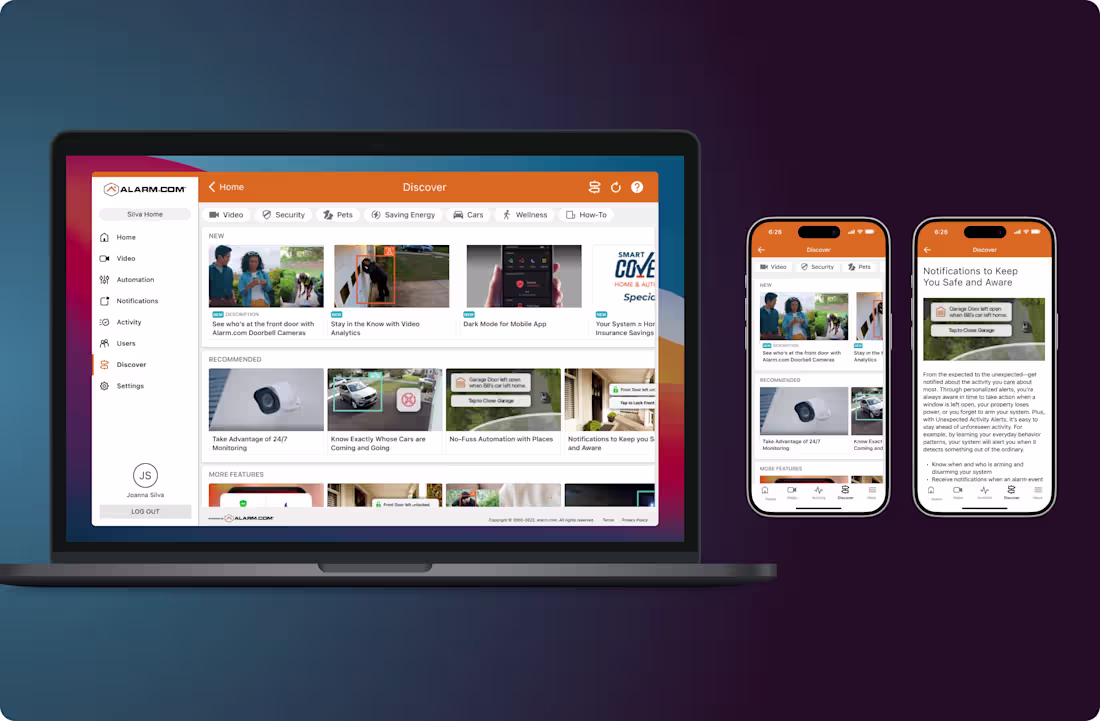 Cover image for Designing the Discover Section for Alarm.com