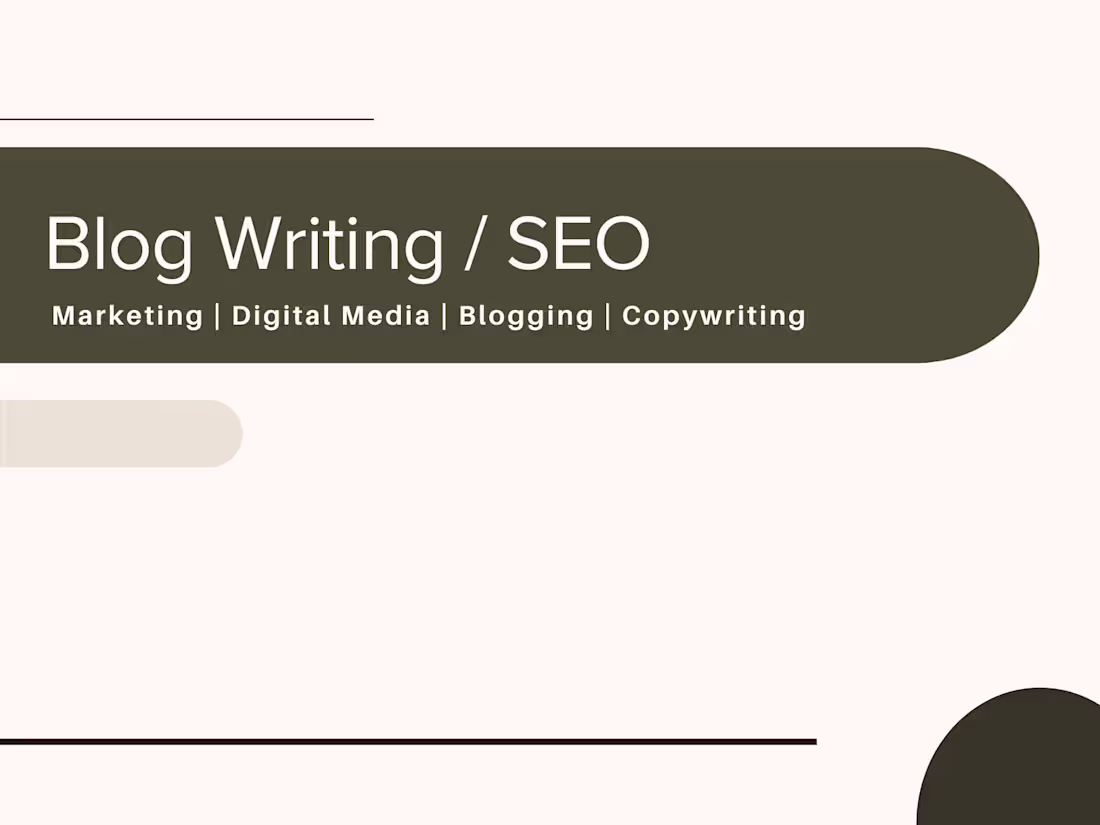 Cover image for Fun Blog post project for a small digital product business! ...