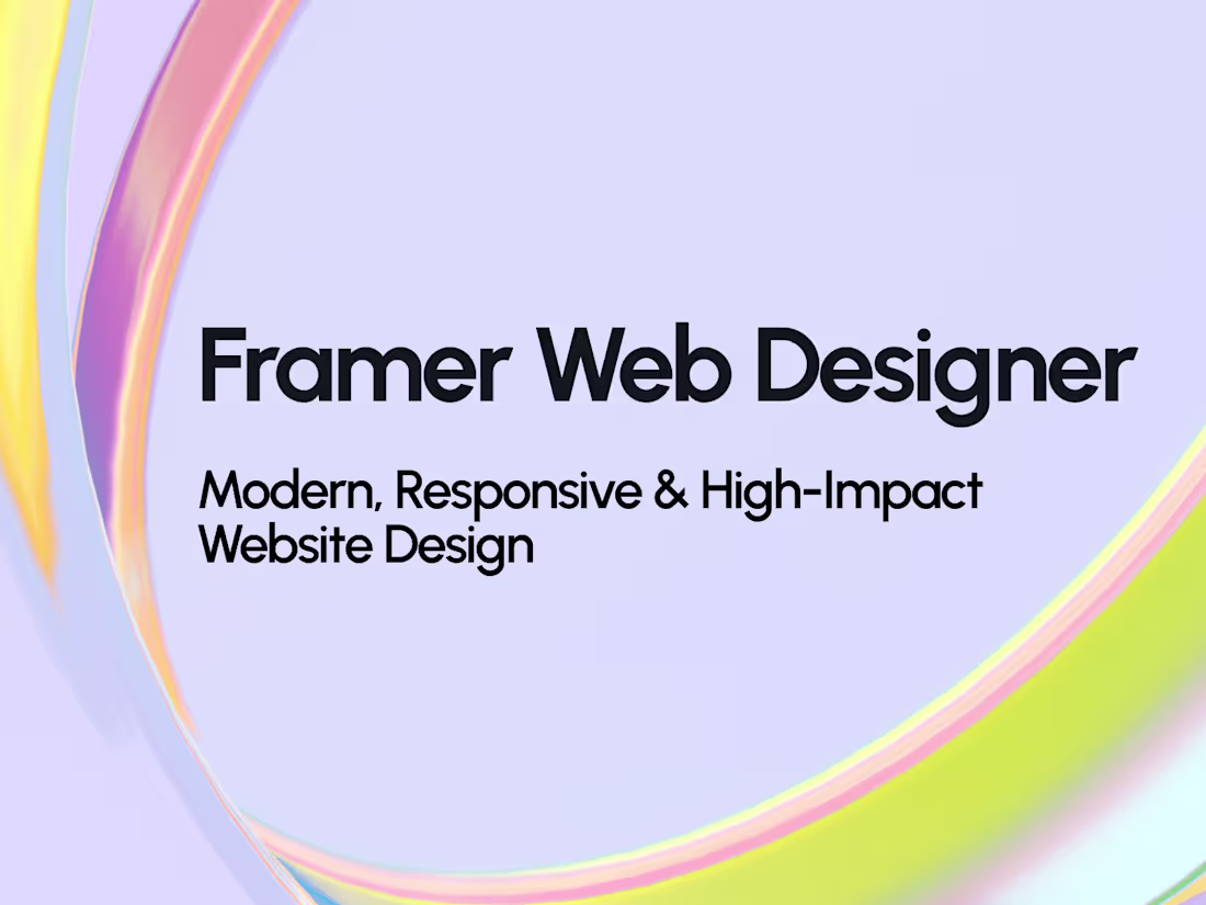 Cover image for Framer Expert for Modern, High-Converting Websites