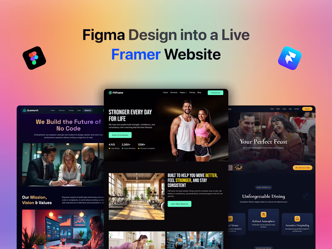 Cover image for Figma Design into a Live Framer Website