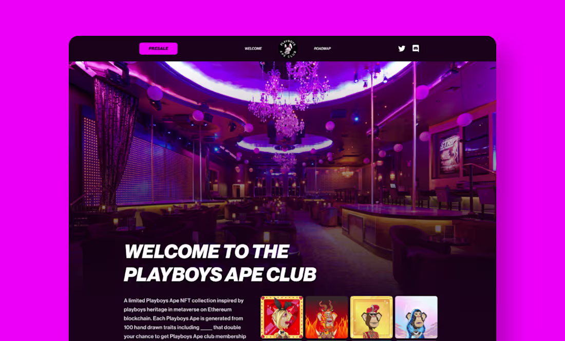 Cover image for Playboys Ape Club