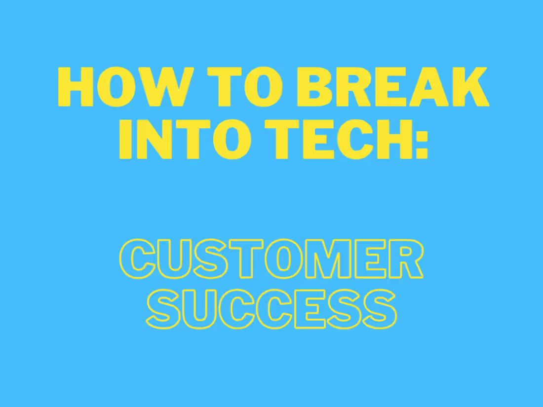 Cover image for How to Break Into Tech