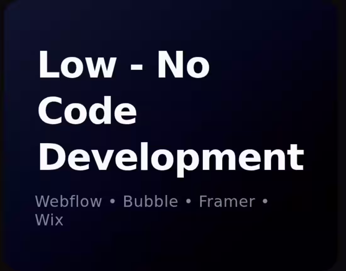 Cover image for Low - No Code Development