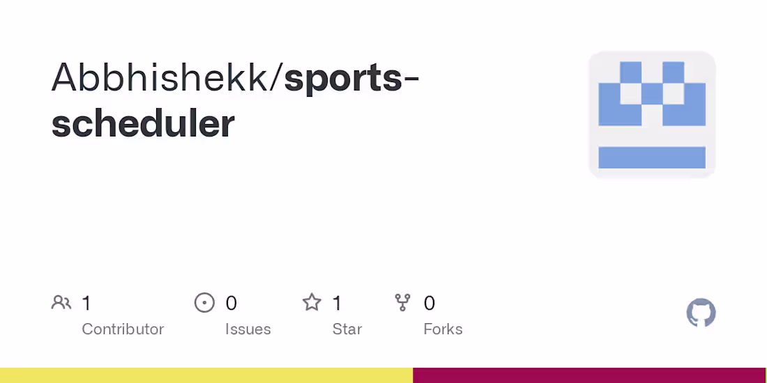 Cover image for GitHub - Abbhishekk/sports-scheduler