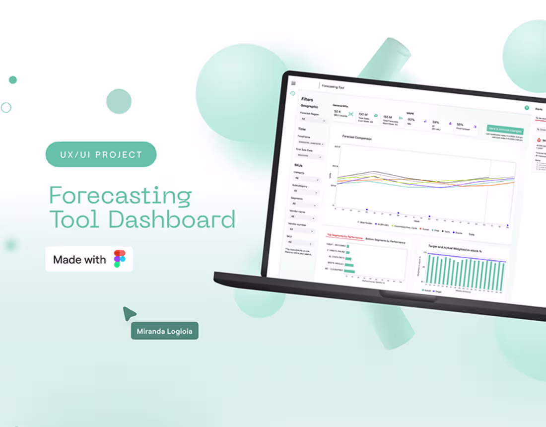 Cover image for UX/UI Project | Forecasting Tool Dashboard