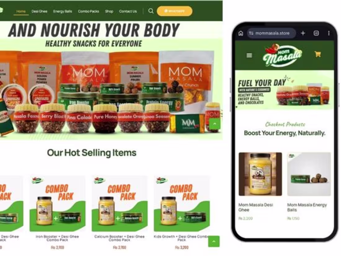 Cover image for Mom Masala brand development