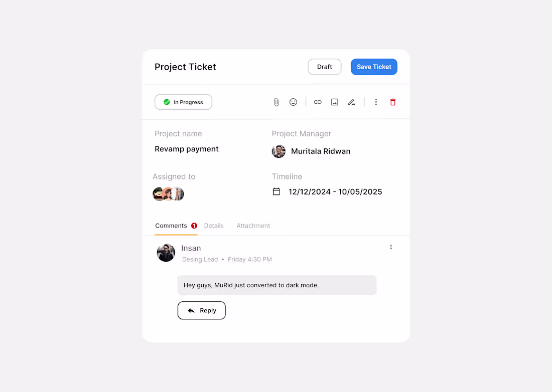 Cover image for Ticketing in light and dark mode